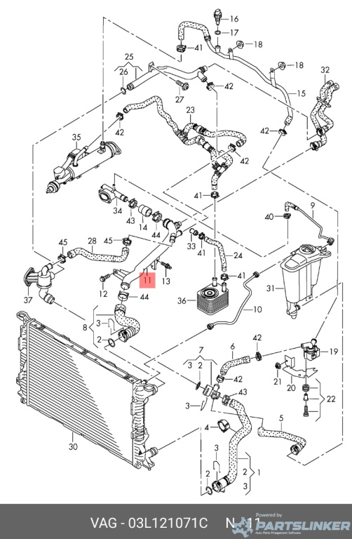 Conducta apa Audi A4 B8 (8K) Avant 2011 2.0 TDI OEM 03L121071C