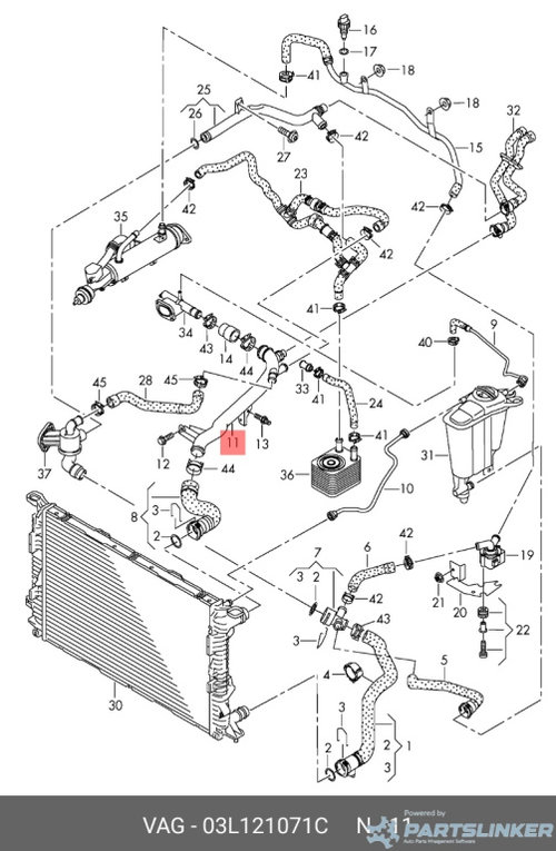 Conducta apa Audi A4 B8 (8K) Avant 2011 2.0 TDI OEM 03L121071C