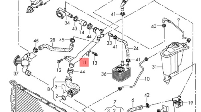 Conducta apa Audi A4 B8 (8K) Avant 2011 2.0 TDI OEM 03L121071C