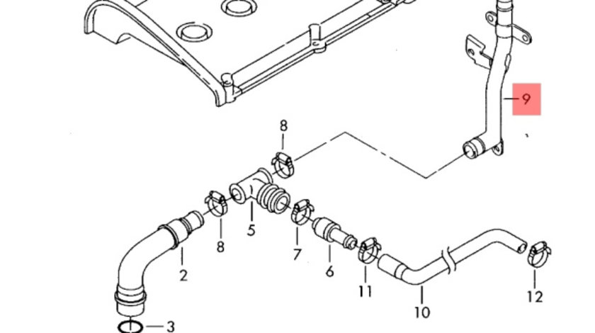 Conducta apa motor OEM 06B103213G