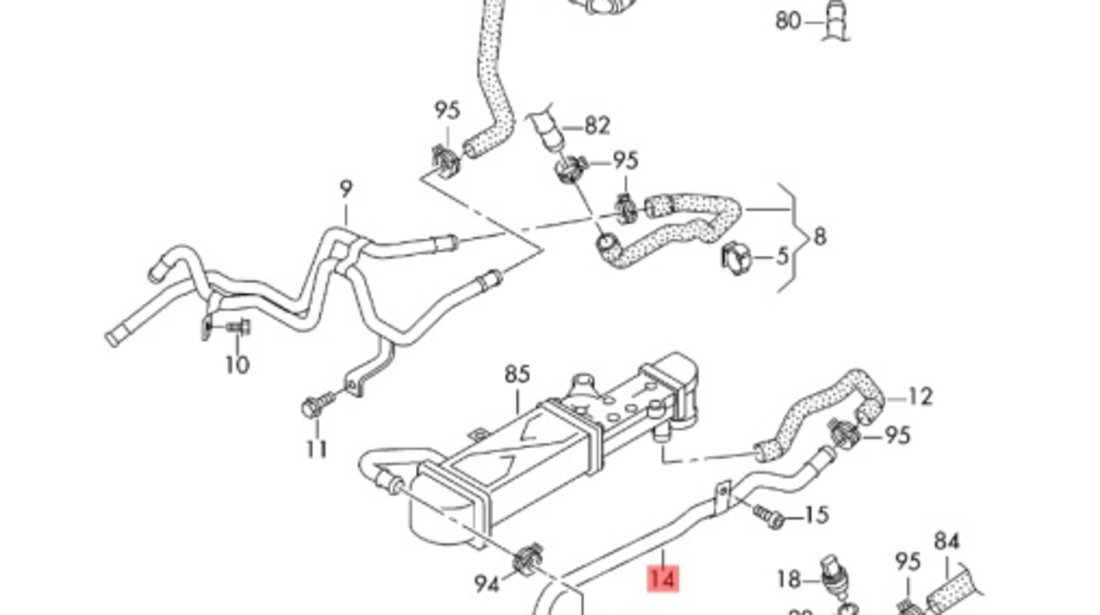 Conducta apa racire motor ​Volkswagen Passat B7 (365) Variant 2012 2.0 TDI OEM 1K0121070BR