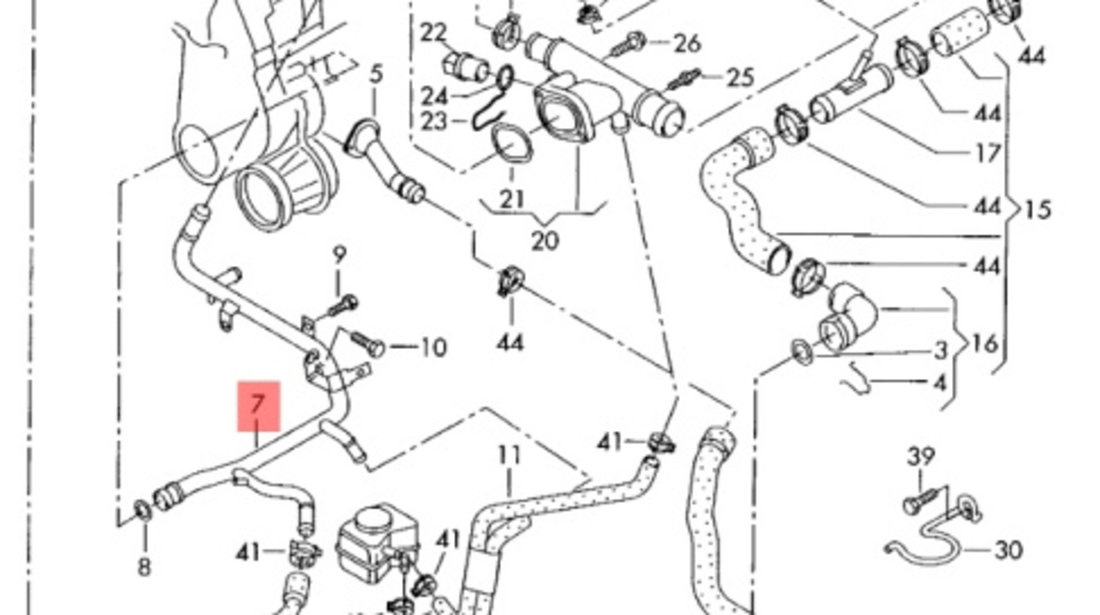 Conducta apa Seat Cordoba (6L2) Berlina 2003 1.9 SDI OEM 038121065AB