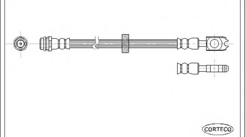 Conducta / cablu frana SKODA OCTAVIA I (1U2) (1996 - 2010) CORTECO 19026392 produs NOU