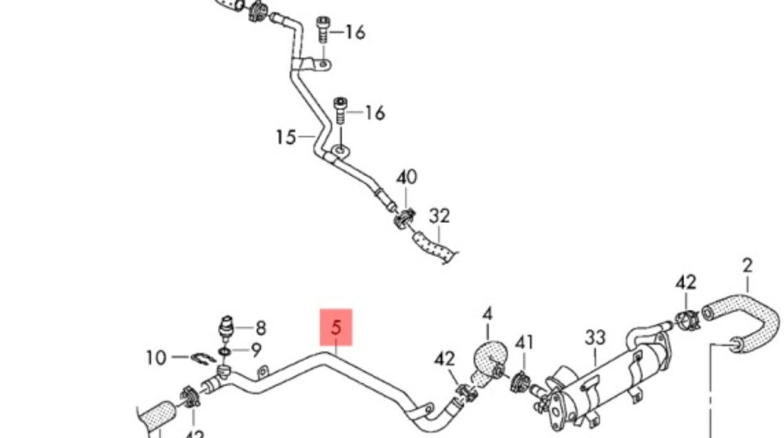 Conducta cu furtun racire motor ​Volkswagen Touran (1T3) Monovolum 2014 1.6 TDI VOLKSWAGEN TOURAN (1T3) [ 2010 - 2015 ] OEM 5N0121065