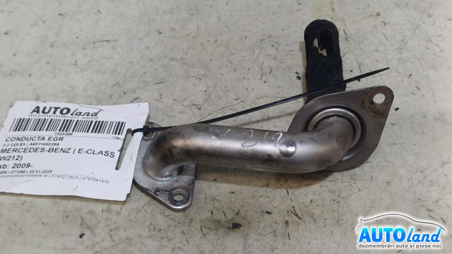Conducta EGR A6511402208 2.2 CDI E5 Mercedes-Benz E-CLASS W212 2009