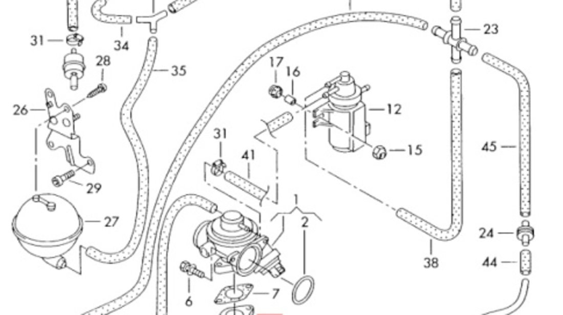 Conducta EGR Audi A4 8E 2002 2003 1.9 TDI AWX OEM 038131521AJ