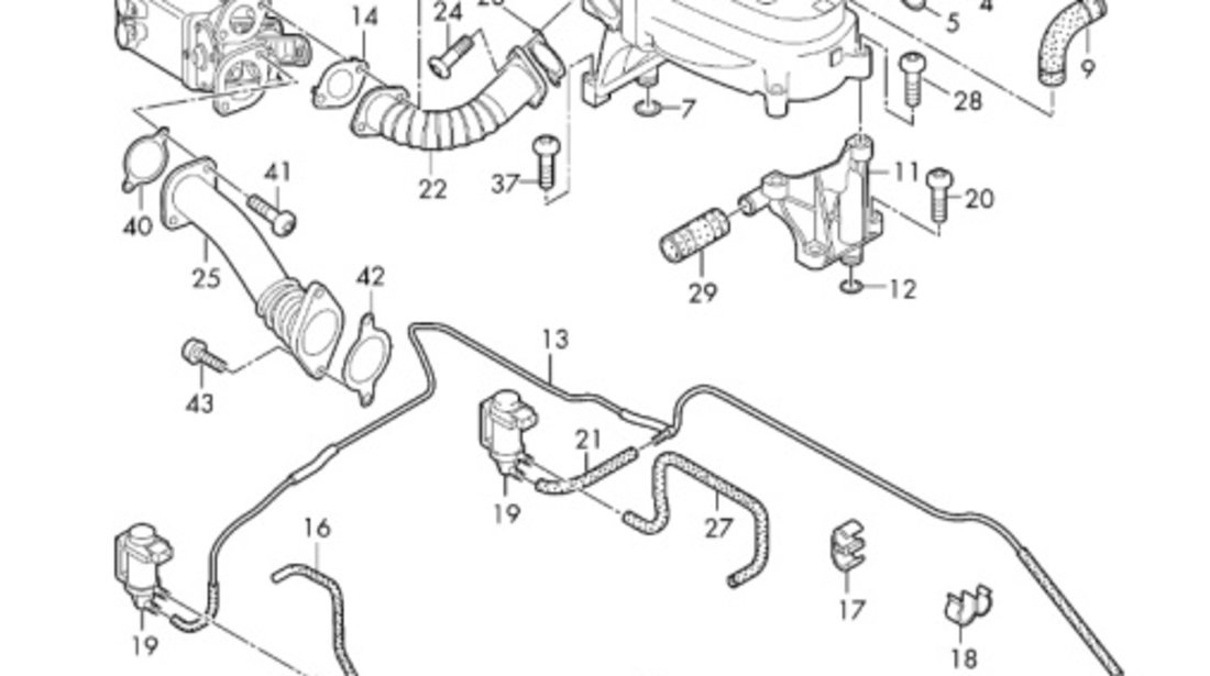 Conducta EGR Audi A4 B8 2.7 TDI CGK OEM 059131530C