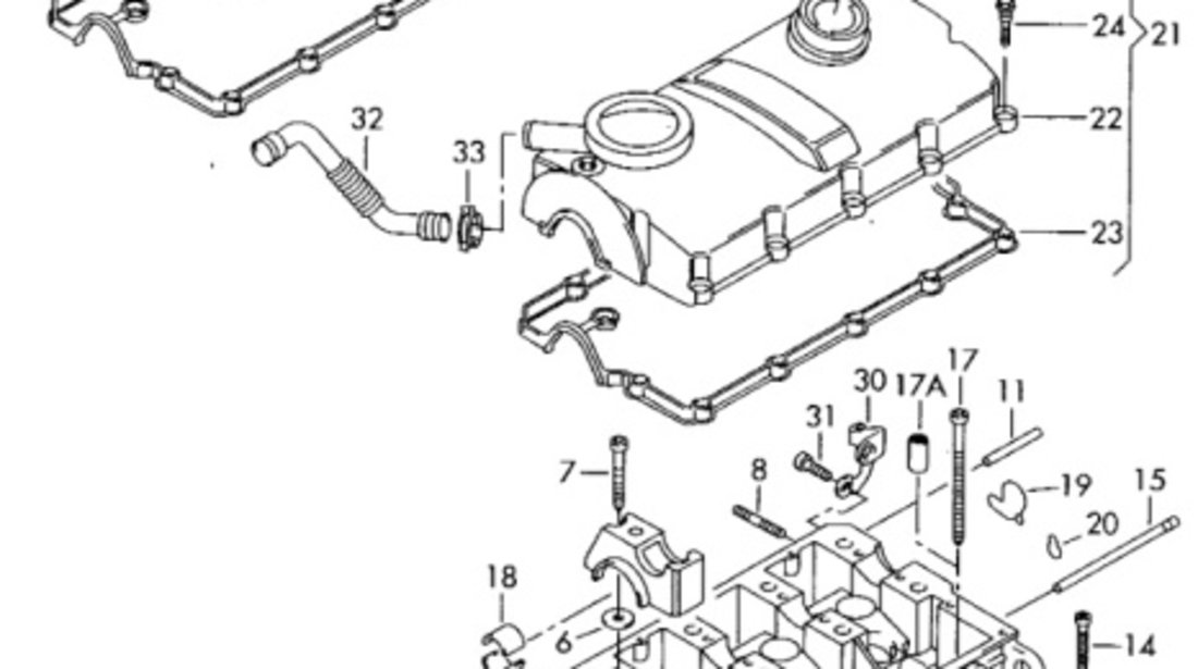 Conducta epurator 03G103493D Vw Golf 5 combi TDI 2007 BLS OEM 03G103493D