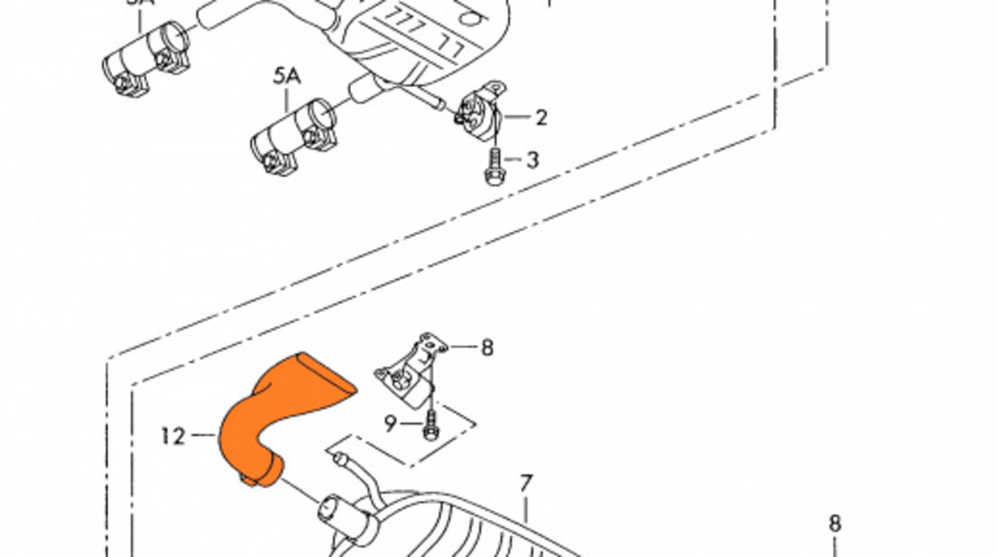 Conducta Evacuare Stanga Oe Volkswagen Touareg 1 2002-2007 7L6253681K