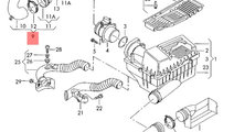 Conducta filtru aer 3C0129654P Vw Passat b6 TDI 20...