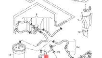 Conducta filtru combustibil Volkswagen Passat B7 (...