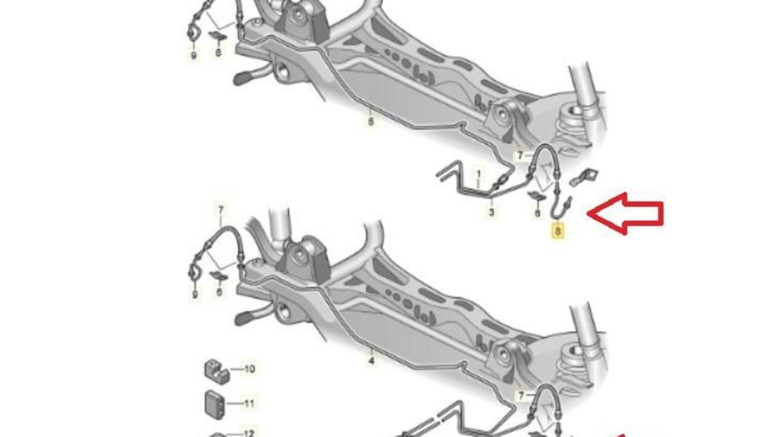 Conducta frana spate Volkswagen Golf 5 Plus ( 01.2005->) 1K0 611 763 E