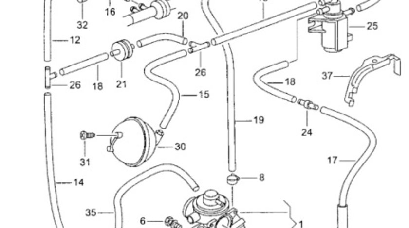 Conducta gaze egr 1.9 TDI (E3) Volkswagen Golf 1J 66 kw ALH 1999 2000 OEM 038131521S