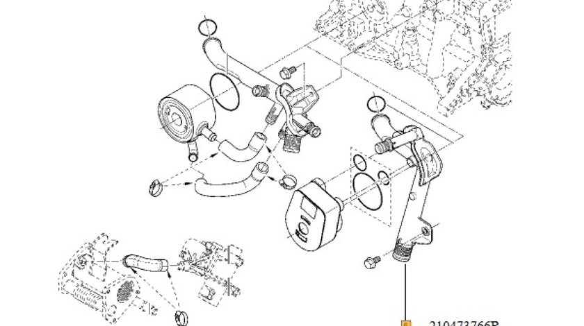 CONDUCTA INTRARE APA BLOC MOTOR DOKKER RENAULT 210473766R <br>