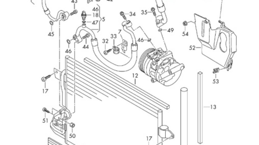 Conducta joasa presiune ac lunga Skoda Superb 3T 2.0 TDI combi 2009 2010 OEM 1K0820743FD