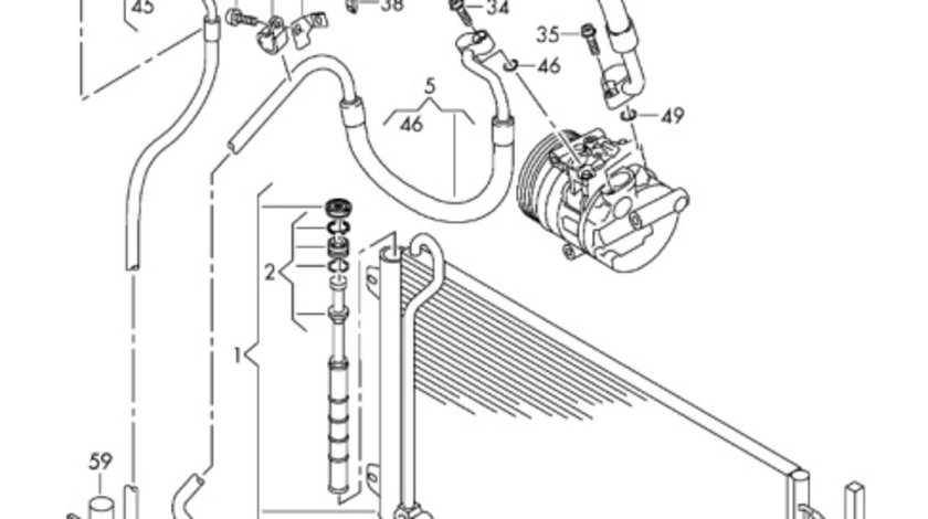 Conducta joasa presiune AC Volkswagen Passat B7 (365) Variant 2012 2.0 TDI OEM 3C0820743CC