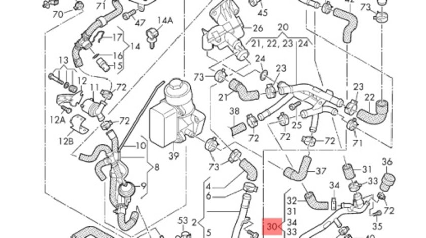 Conducta lichid racire motor Volkswagen Amarok 2H 2015 2016 OEM 2H0122101K