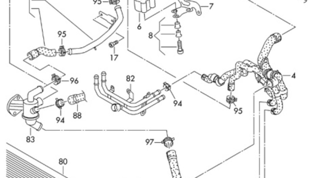Conducta lichid racire motor Volkswagen Touran (1T3) Monovolum 2014 1.6 TDI VOLKSWAGEN TOURAN (1T3) [ 2010 - 2015 ] OEM 03L121065AJ