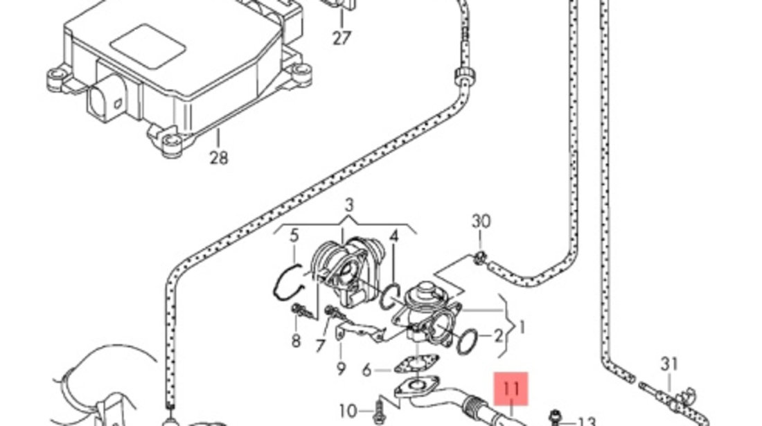 Conducta racitor gaze Seat Leon (2005-2013) 1.9 TDI 03G131521AF OEM 03G131521AF