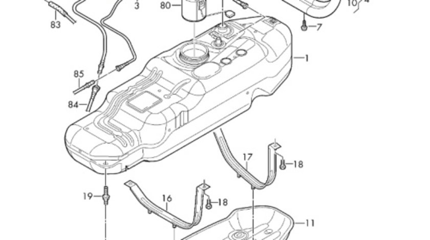 Conducta retur alimentare motorinaVolkswagen Amarok 2.0 Bi -TDI CSHA 2014 2015 OEM 2H0201359B