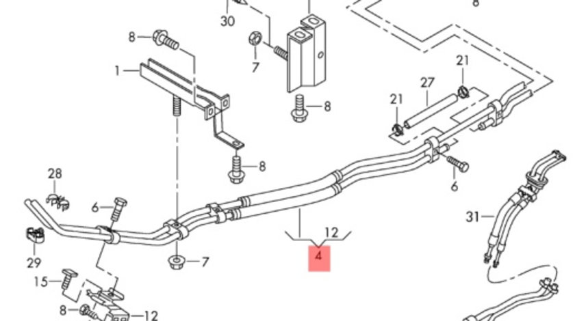 Conducta si furtunuri sirocou Volkswagen Sharan (7M9) Monovolum 2001 1.9 TDI OEM 7M3819885E