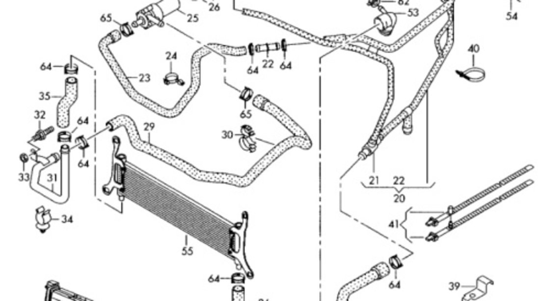 Conducta sistem racire Audi A4 B8 2.7 TDI CGK OEM 059121398E