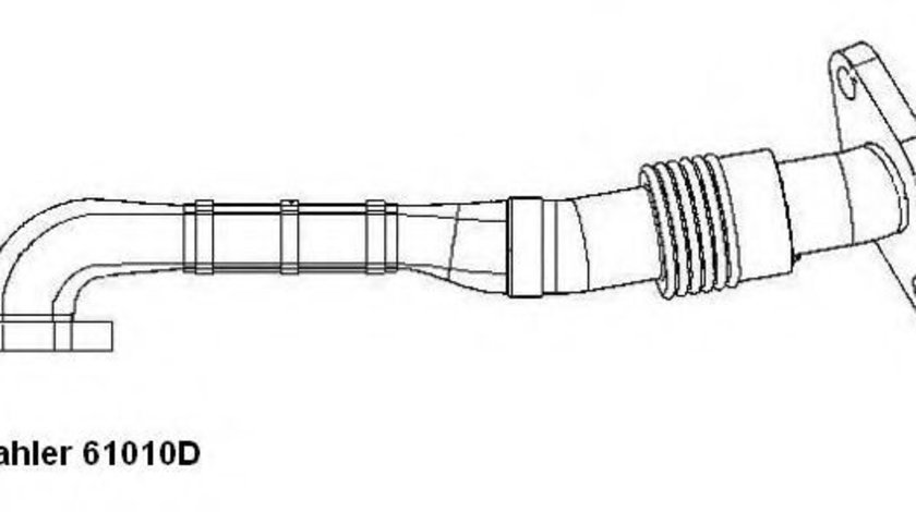 Conducta tubulara, Supapa-AGR VW NEW BEETLE (9C1, 1C1) (1998 - 2010) WAHLER 61010D piesa NOUA