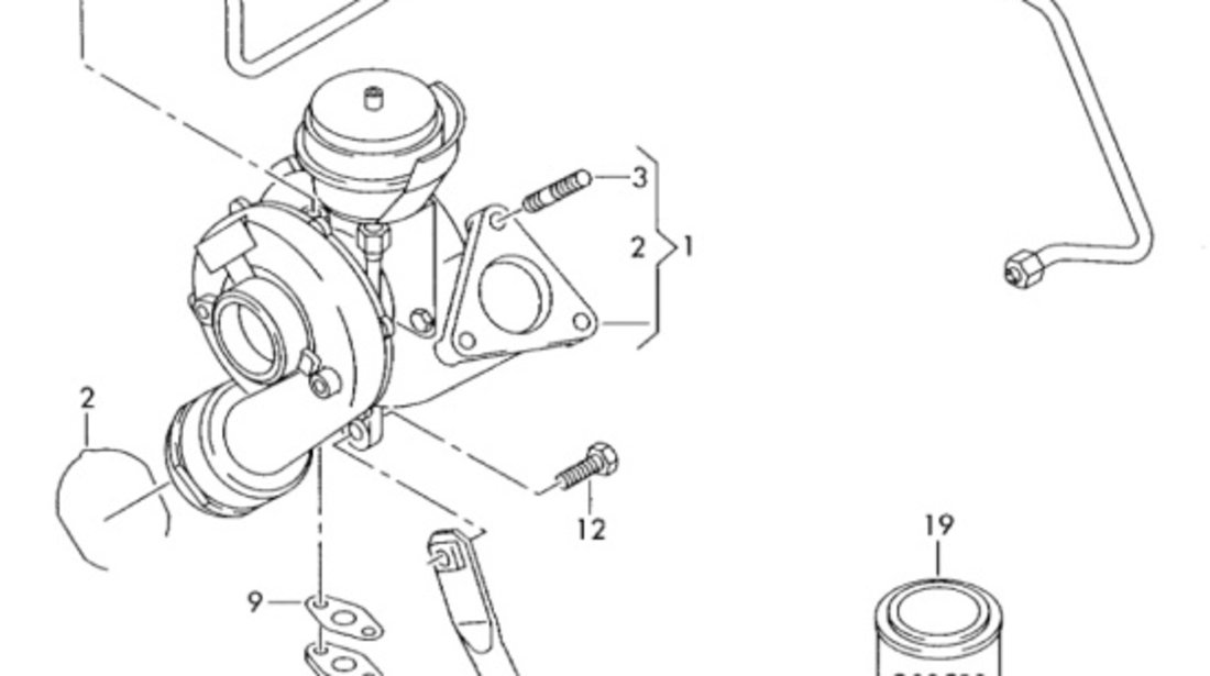 Conducta tur turbo Audi A6 C6 2.0 TDI 03G145771B OEM 03G145771B