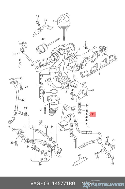 Conducta tur ulei turbo Audi A4 B8 (8K) Avant 2011 2.0 TDI OEM 03L145771BG