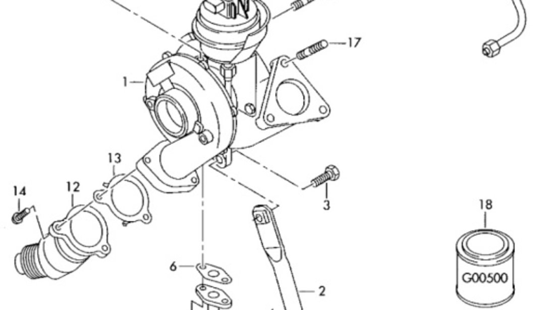 Conducta tur ulei turbo Audi A6 4G (C7) sedan 2013 2.0 TDI OEM 03L145771AG