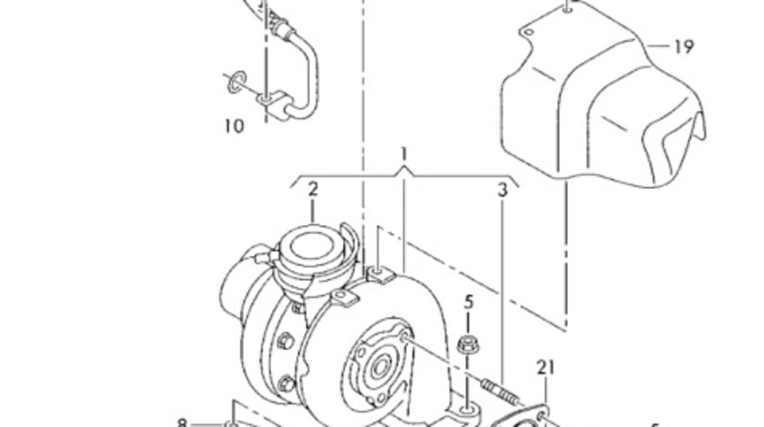 Conducta tur ulei turboAudi A6 4B 2002 2003 Sedan 2.5 TDI AKE OEM 059145771G