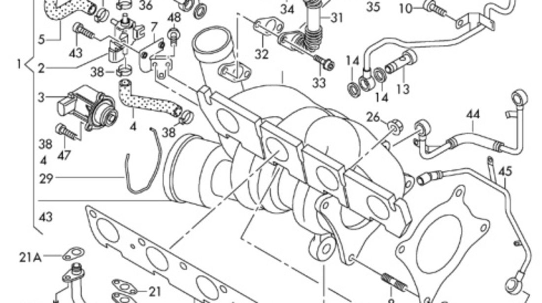 Conducta ulei Audi A5 (8T3) Sportback Coupe 2009 OEM 06H145735H