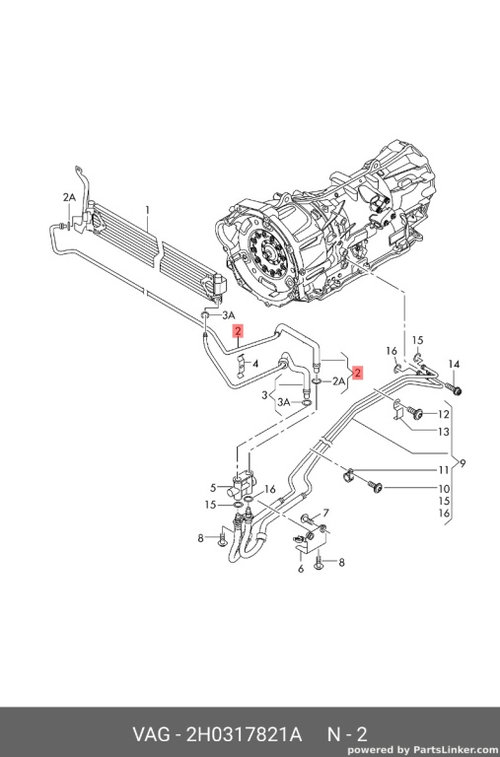 Conducta ulei racire cutie viteze automata Volkswagen Amarok 2.0 bi-tdi DSG 4motion 2014 2015 OEM 2H...