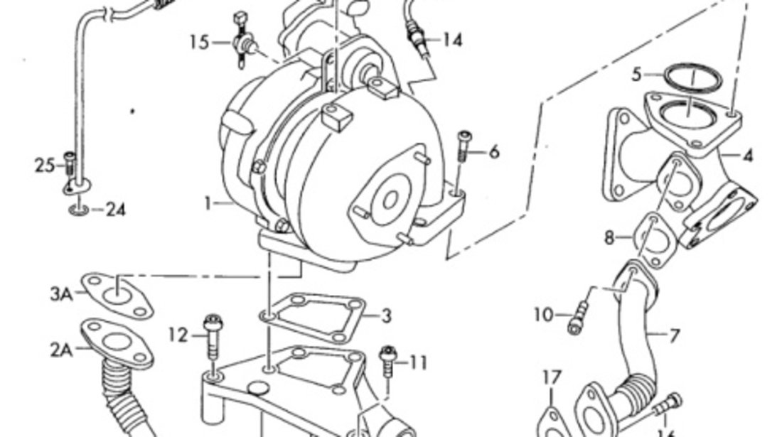 Conducta ulei turbo Audi A6 C6 (4F2) Sedan 2006 2.7 TDI OEM 059145771N