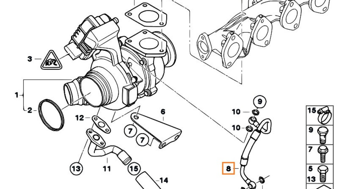 Conducta Ulei Turbo Oe Bmw Seria 1 E81 2006-2011 11427797405