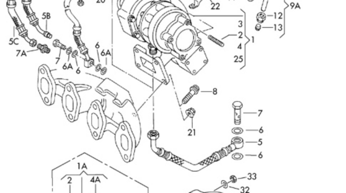 Conducta ulei turbo Skoda Roomster Praktik (5J7) 2008 1.4 TDI SKODA ROOMSTER Praktik (5J) [ 2007 - 2015 ] OEM 045145859C