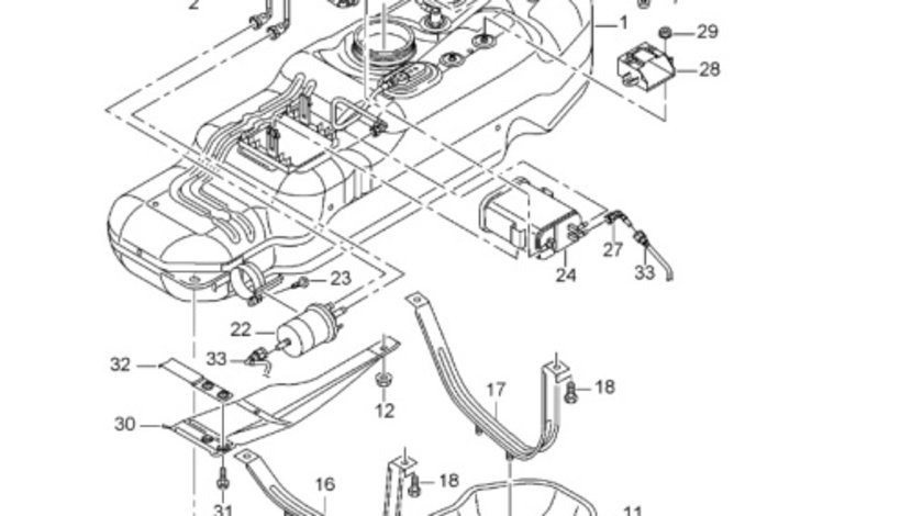 Conducta umplere rezervor Volkswagen Amarok 2.0 Bi -TDI CSHA 2014 2015 OEM 2H0201129D