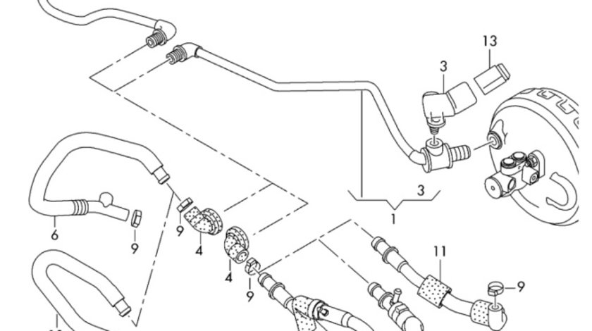 Conducta vacuum Audi A4 B8 (8K) Avant 2011 2.0 TDI OEM 8K0611931BH