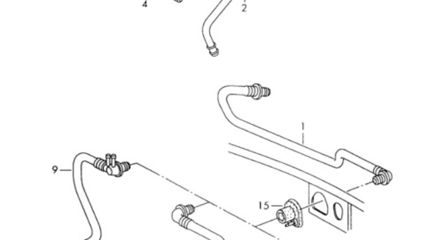 Conducta vacuum frana Audi A4 B6 (8E) Sedan 2005 1.9 TDI OEM 8D0611743B