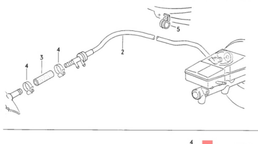 Conducta vacuum frana Audi A6 4B (C5) Sedan 20032.5 TDI OEM 321611813D