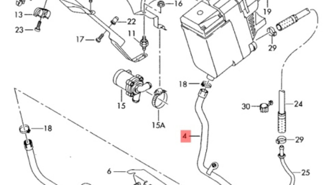 Conducta Webasto Audi Q7 (4LB) 2008 BUG AUDI Q7 (4LB) [ 2006 - 2016 ] OEM 7L0819507B