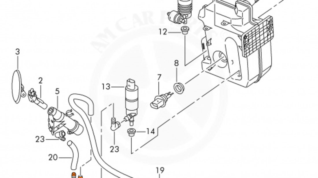 Conector H Instalatie Spalator Faruri Oe Volkswagen 7L6955873