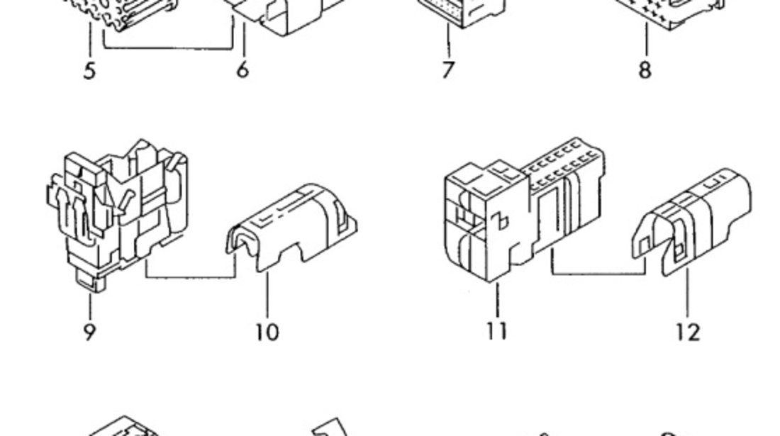 Conector instalatie electrica cu 20 pini Volkswagen Golf 5 (1K) Hatchback 2005 1.9 TDI OEM 1K0971975