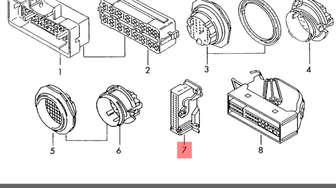 Conector instalatie electrica cu 32 pini Audi A4 B7 (8E) Sedan 2008 2.0 TDI OEM 1J0972977C