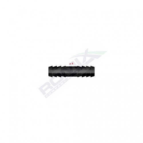 Conector Liniar Furtun Conducta Universal 8mm - Negru Set 5 Buc Romix C70386-RMX