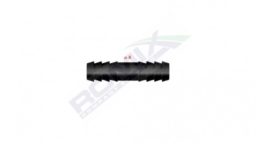 Conector Liniar Furtun Conducta Universal 8mm - Negru Set 5 Buc Romix C70386-RMX