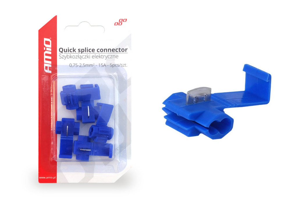 Conector Quick Connect 0,75-2,5mm2 15a 5buc Blister Amio 02341