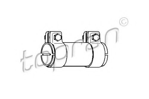 Conector teava, sistem de esapament SEAT INCA (6K9) (1995 - 2003) TOPRAN 102 753 piesa NOUA