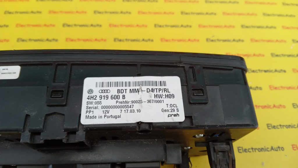 CONSOLA Comanda MMI Navigatie Audi A8 4H2919600B, 4H2 919 600 B