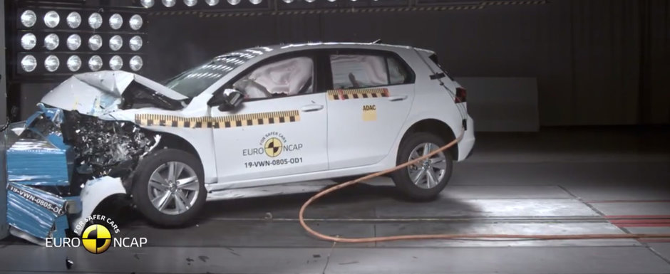 Construit sa-si protejeze pasagerii ca un tanc. Noul VW Golf 8 obtine punctaj maxim la testele Euro NCAP